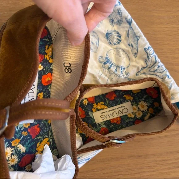 Canvas Boheme Brown Mary Jane Flats - Picture 2 of 2